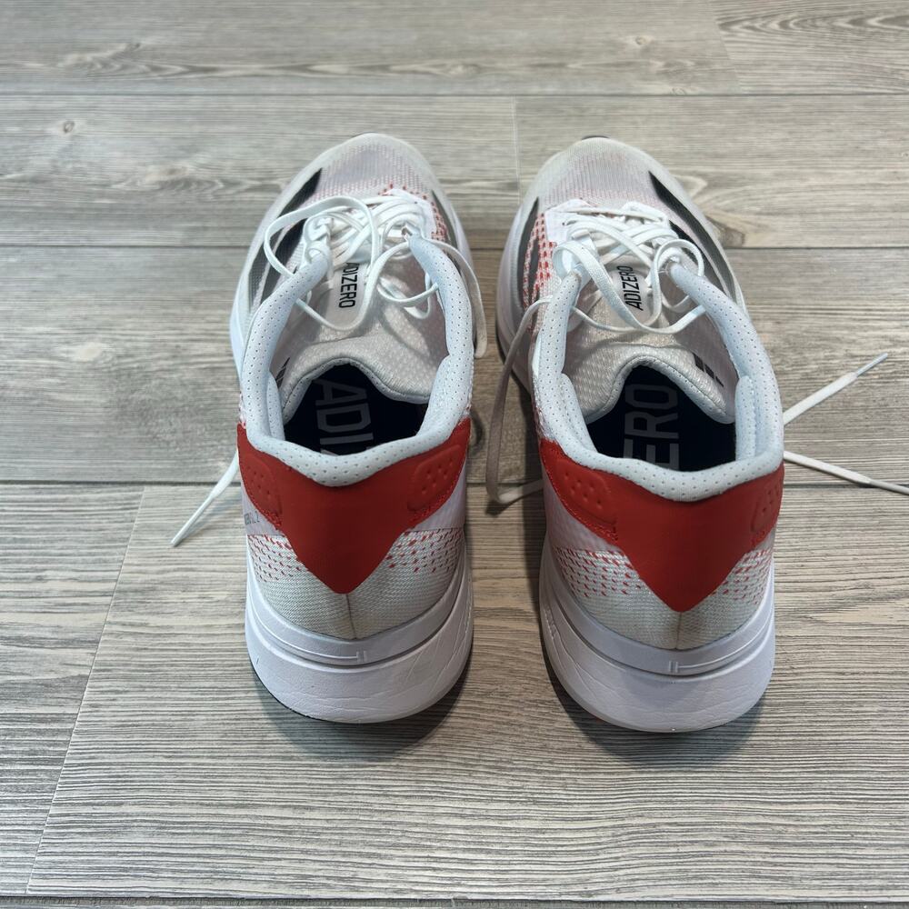 Adidas Adizero SL 2 Men's Performance Running Shoes White Black Red EUC Size 12 - Picture 6 of 7